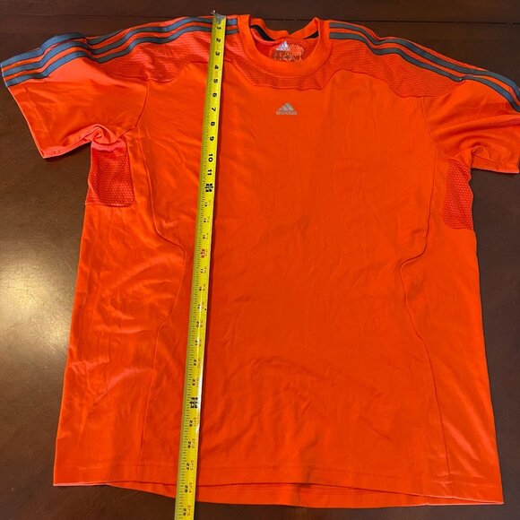 Adidas ClimaCool Orange Skull Design Mens XL Sports T-Shirt  athletic wear read - Picture 13 of 13
